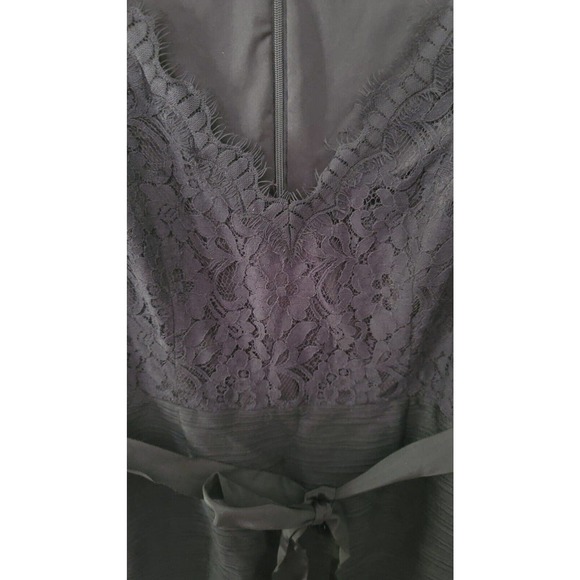 Anthropologie Maeve Black Lace Stretch Sheath cocktail dainty midi Dress - Picture 5 of 9